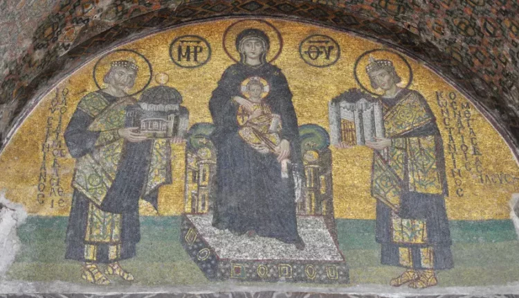 فسيفساء جستنيان وقسطنطين